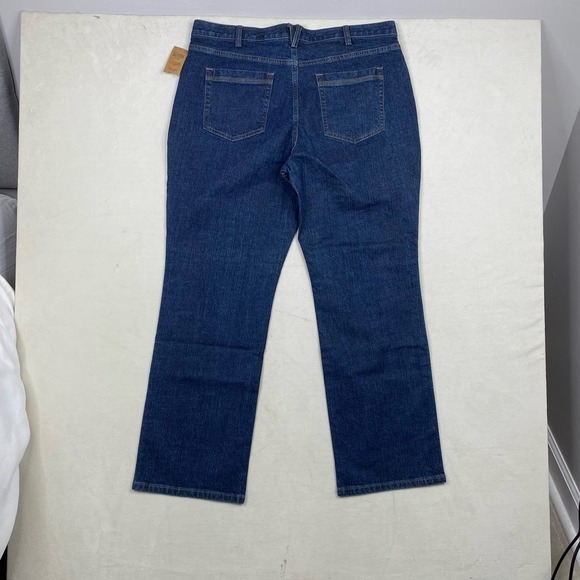 NWT Duluth Trading Co. DuluthFlex Work Relaxed Fit Straight Leg Mid Rise Jean 16 - Picture 2 of 7